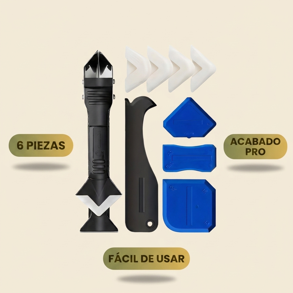 Kit Sellador De Silicona 6 Piezas – Acabado Profesional