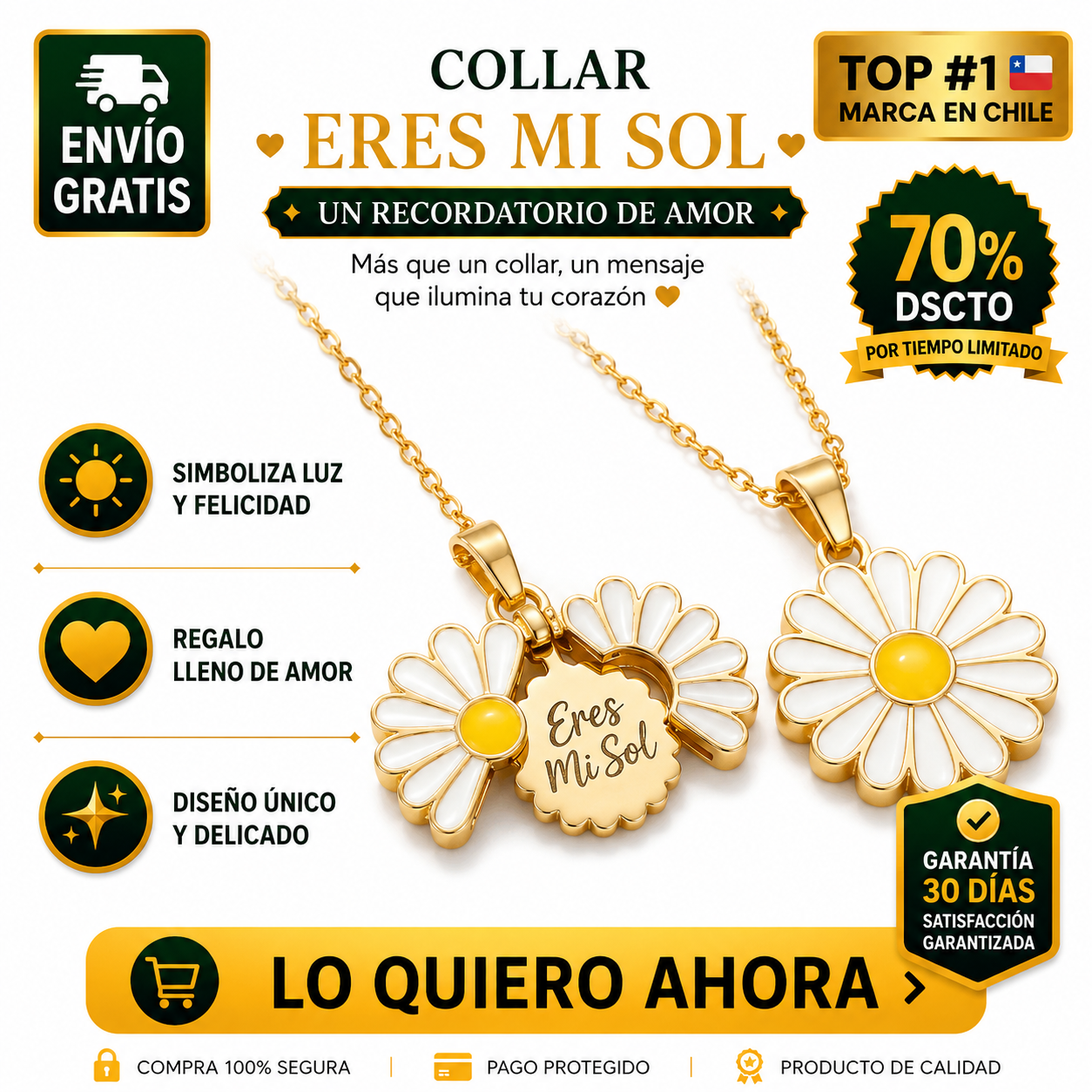 Collar Margarita "Eres Mi Sol" UPSELL