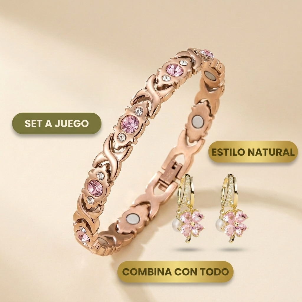 Set Drenaje Linfático | Pulsera de Cobre + Aros de Germanio Linfáticos