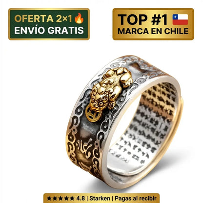 Anillo Pixiu de la Abundancia – Atrae Prosperidad y Protección (Ajustable - Todas las Tallas)