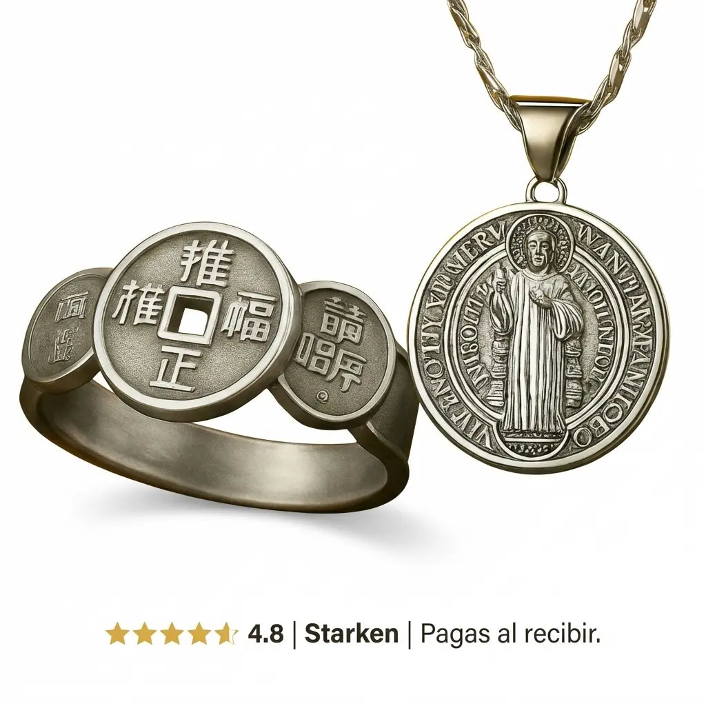 Combo de la Prosperidad | Anillo 5 Emperadores + Collar San benito