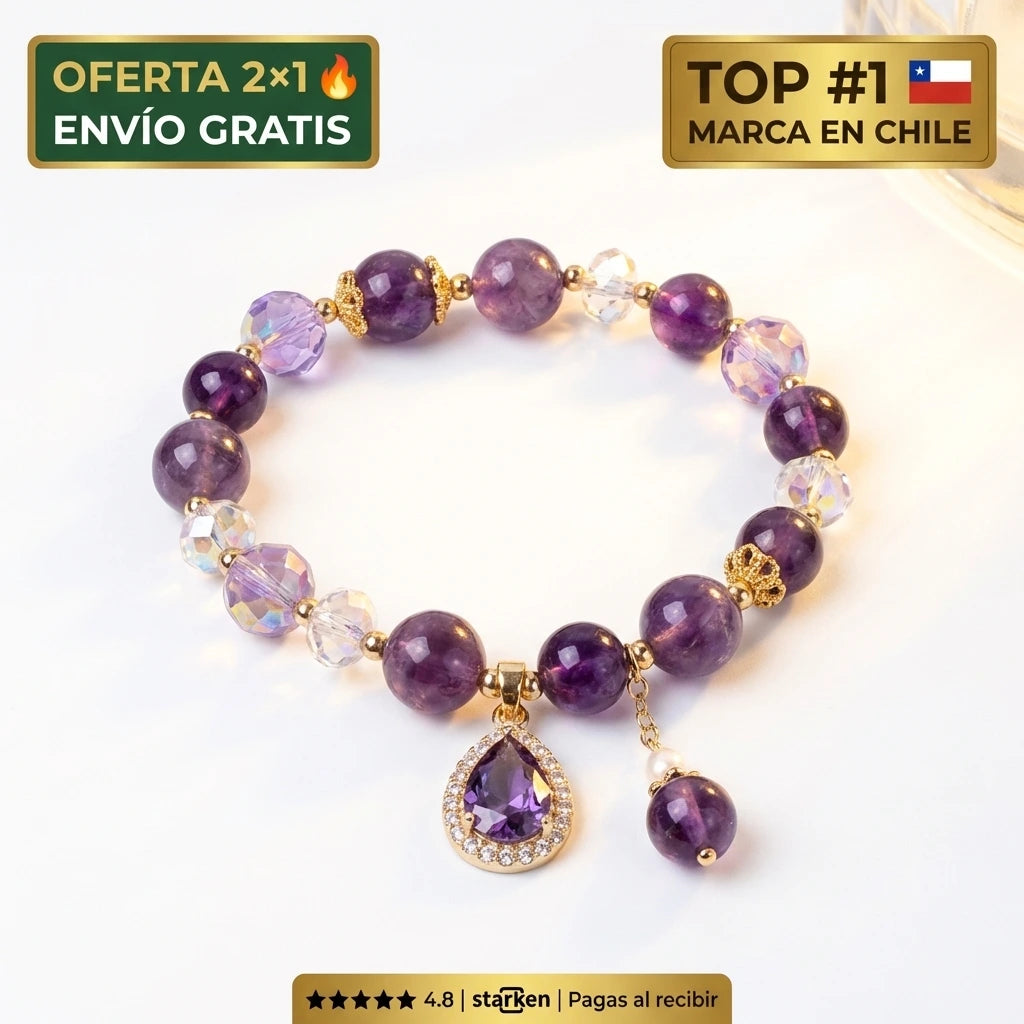 Pulsera de Amatista Natural | Protección y Calma Diaria