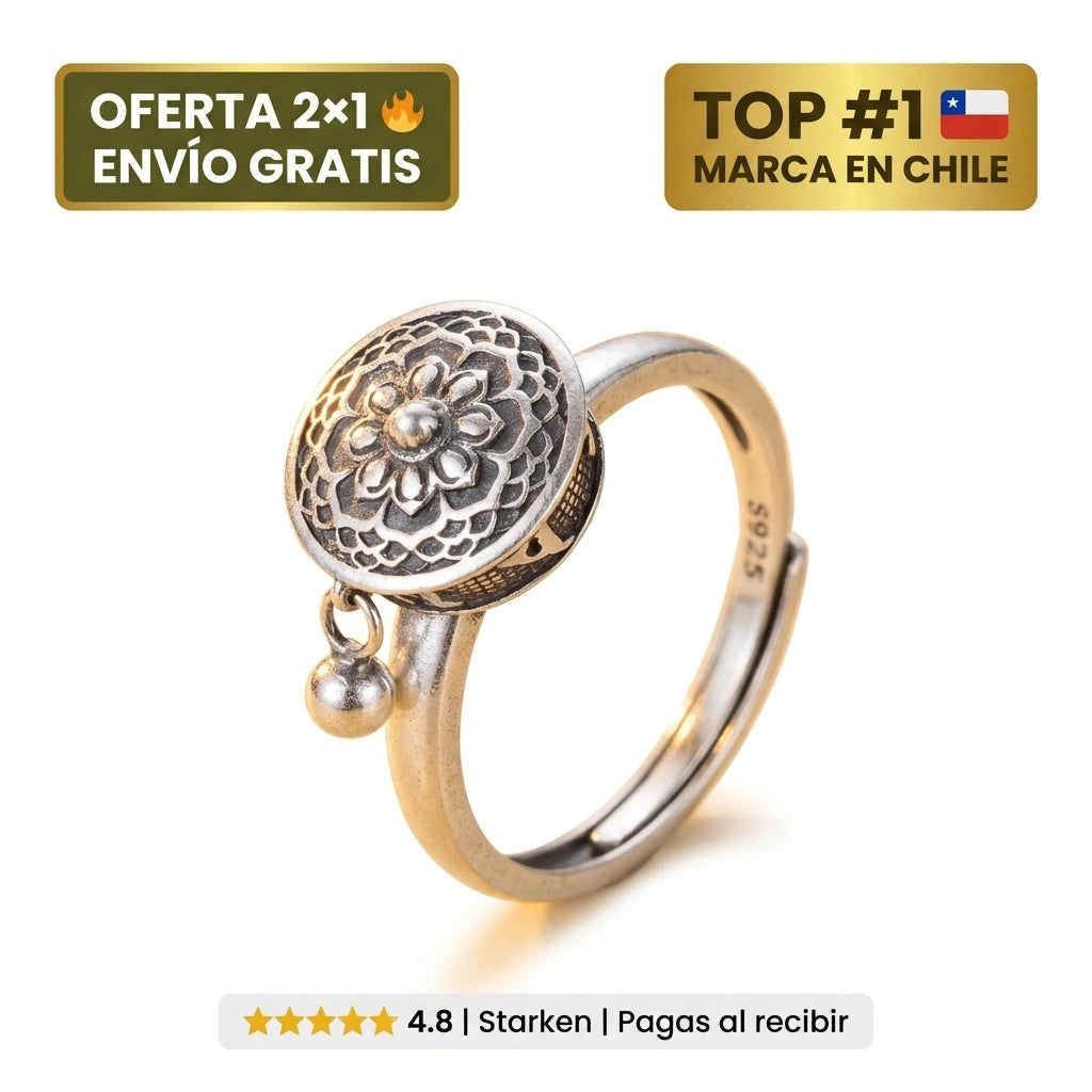 Anillo de Loto Plata 925 | Protección y Paz Espiritual