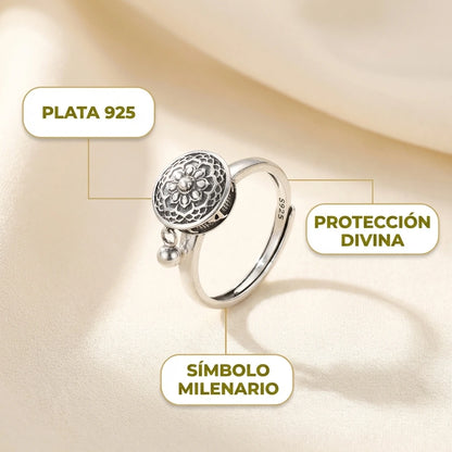 Anillo de Loto Plata 925 | Protección y Paz Espiritual
