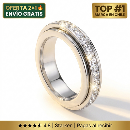 Anillo Giratorio Plata 925 – Calma la Ansiedad al Instante