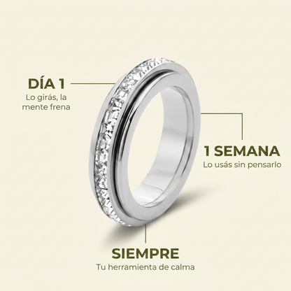 Anillo Giratorio Plata 925 – Calma la Ansiedad al Instante