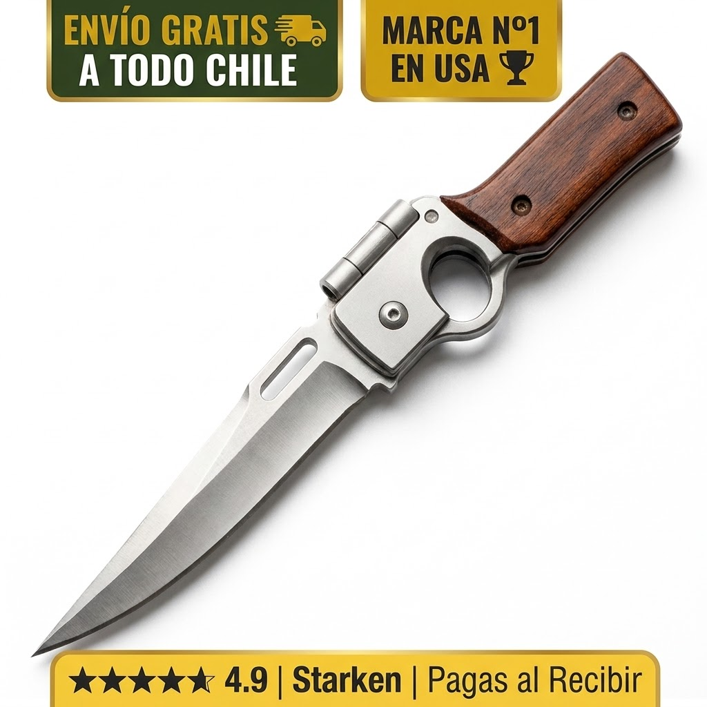 Cuchillo Táctico Camping con Luz Led