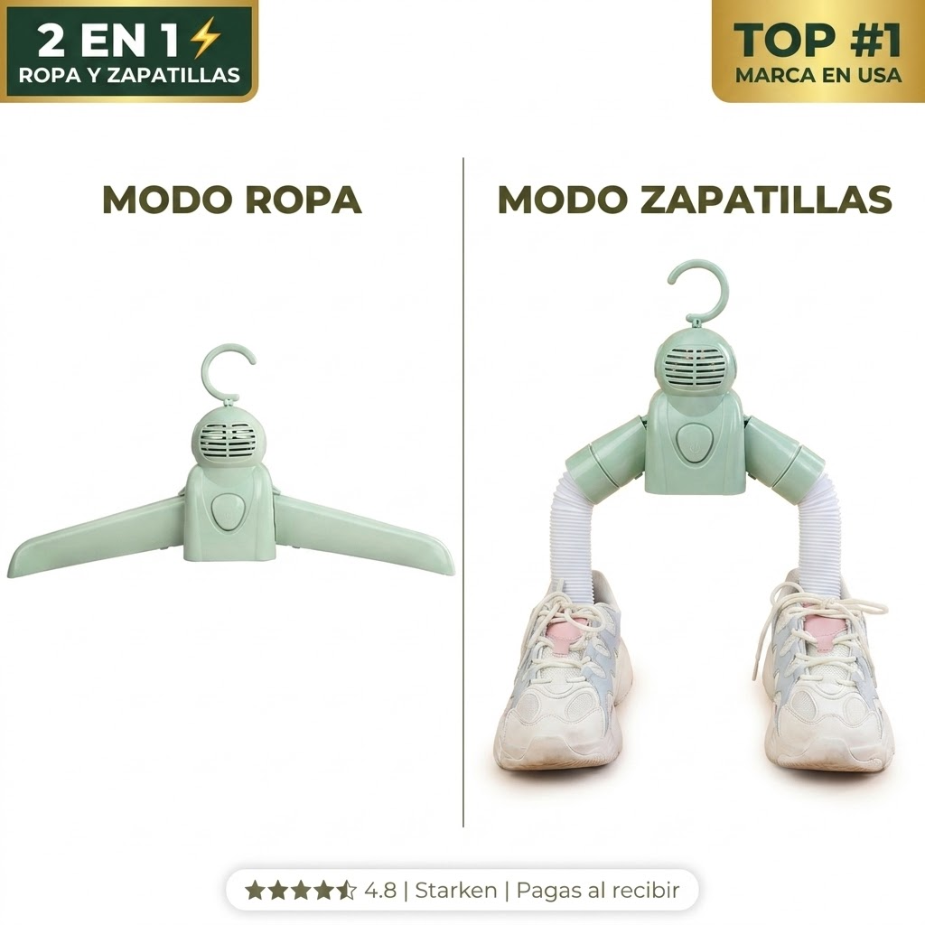 Percha Secadora Eléctrica – Ropa y Zapatillas Secas en Horas