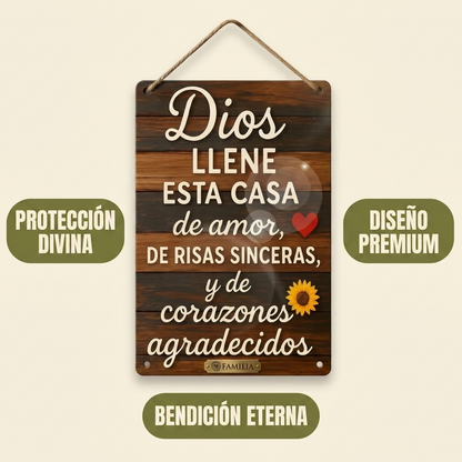 Placa Bendecida de Dios – Protección y Fe Para Tu Hogar y Negocio
