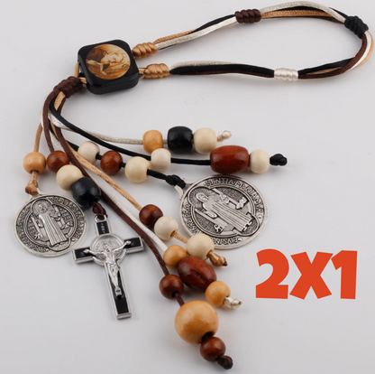 Bendición del Hogar ✝️ Colgante de Puerta 2x1