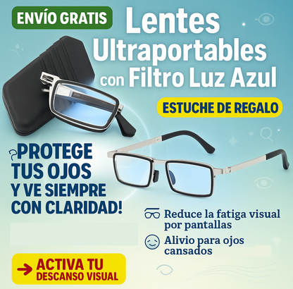 Lentes Plegables de Lectura con Filtro Luz Azul - Siempre en tu Bolsillo