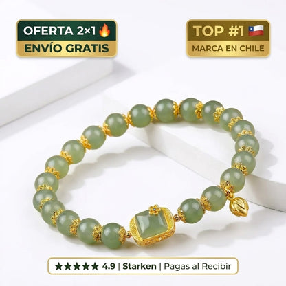 Pulsera Jade Flor de Loto - Protección Espiritual