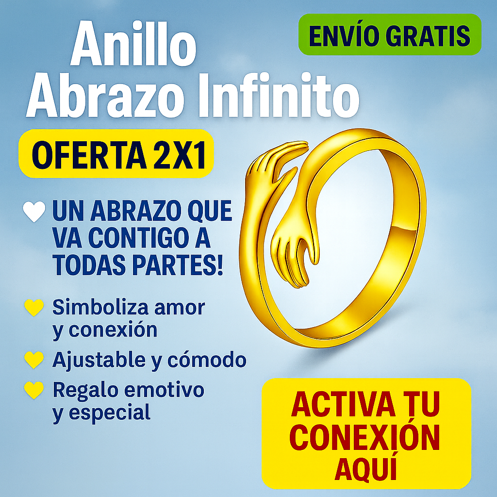 Anillo Abrazo Infinito | Dos Anillos Un Solo Corazón 2x1