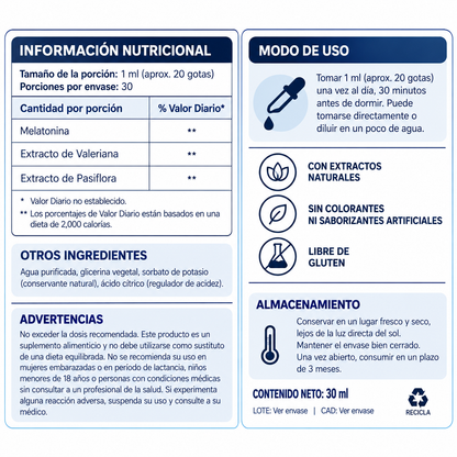 Melatonina en Gotas – Tu Rutina Antes de Dormir