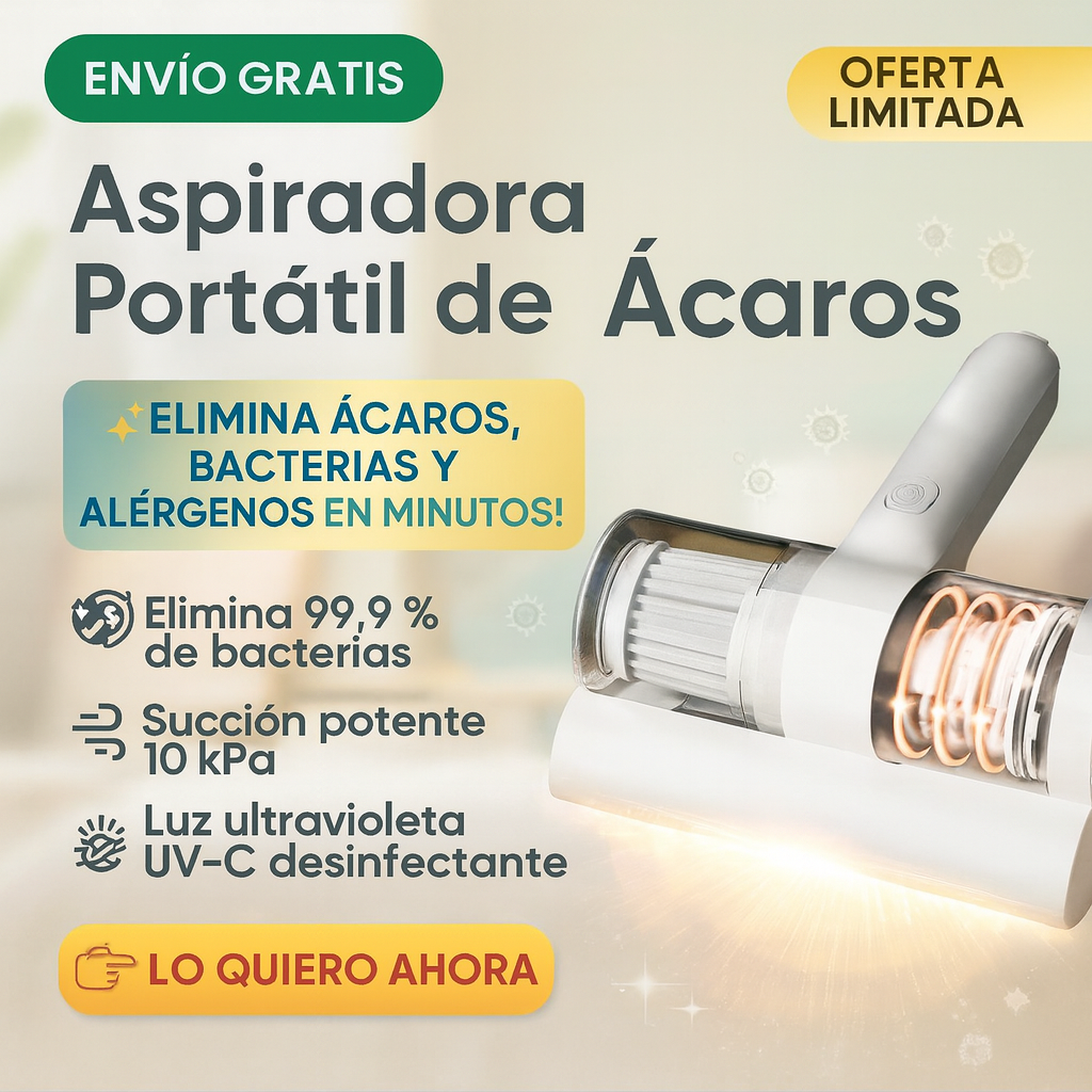 Aspiradora Portátil Colchón Anti-acaros