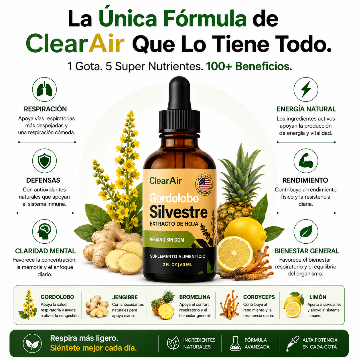 Aire Claro™ Detox Pulmonar – Apoyo Respiratorio para Fumadores