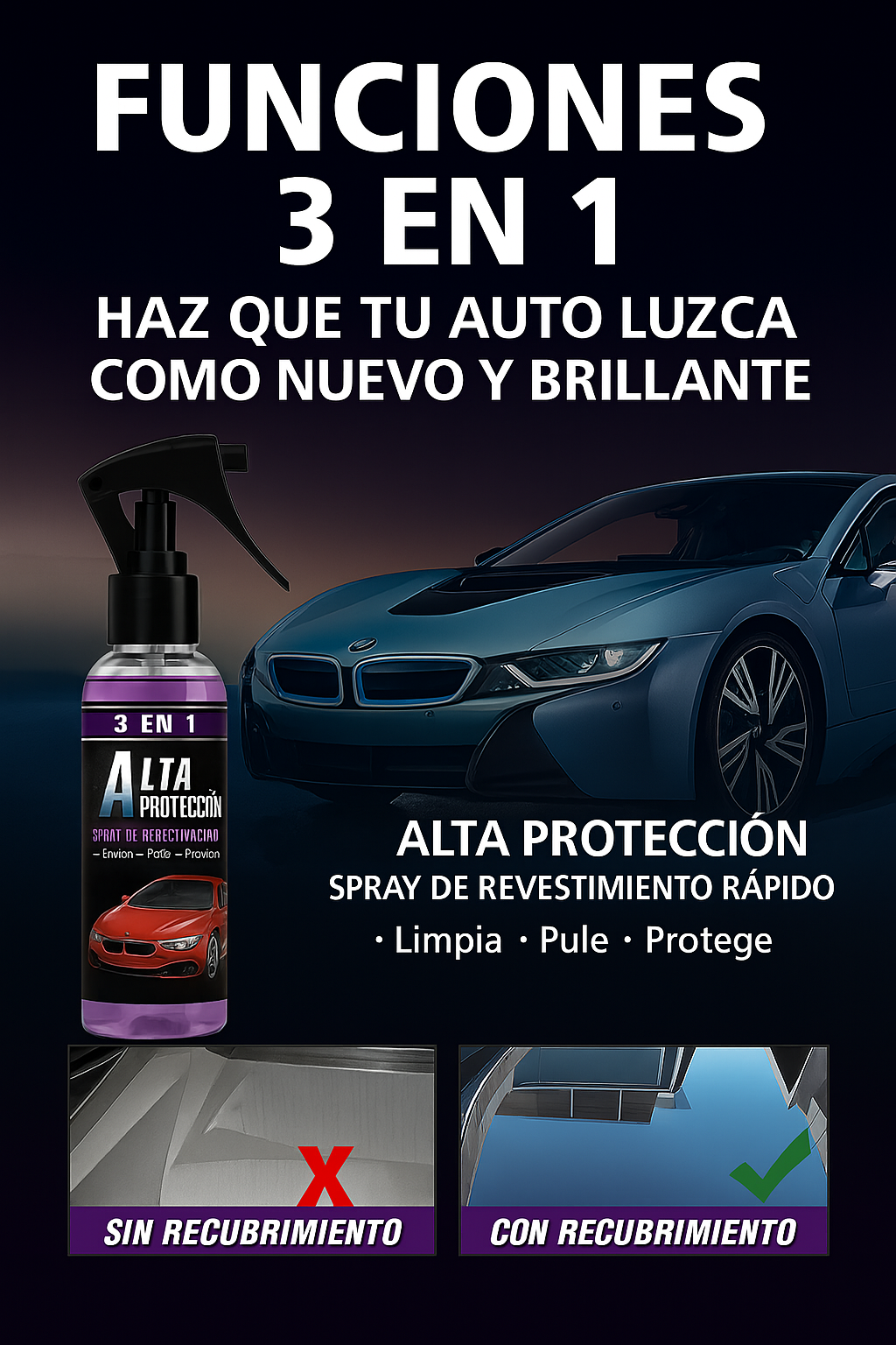 RECUBRIMIENTO CERAMICO VEHICULO 3 EN 1