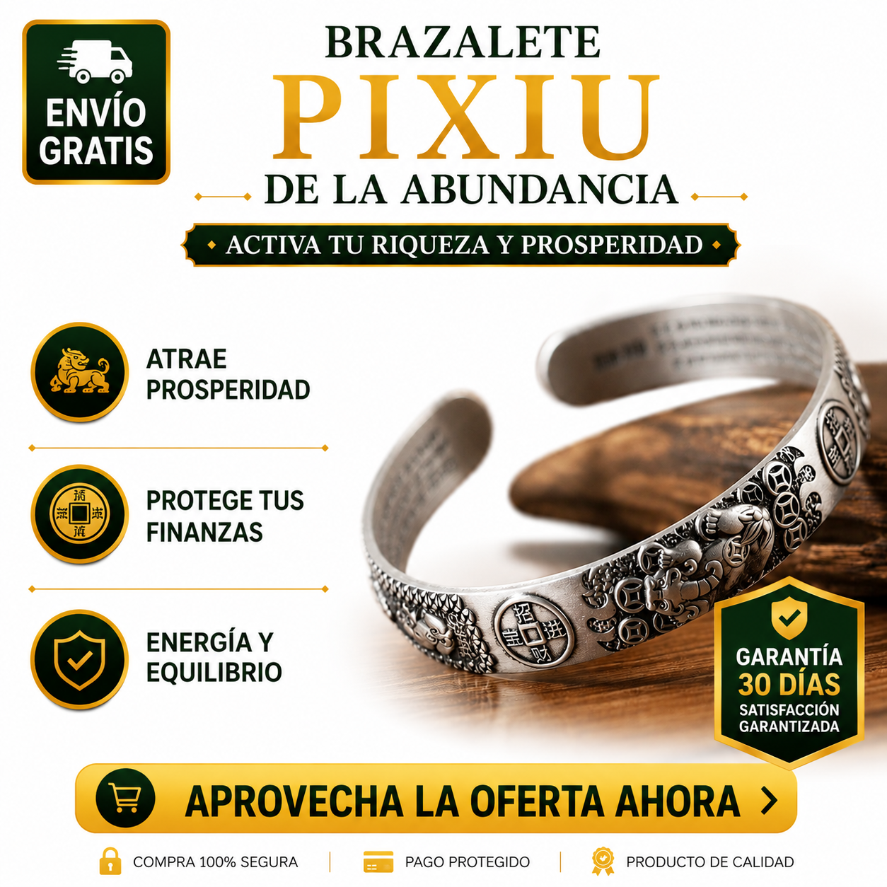 Brazalete Pixiu – Atrae Riqueza y Buena Suerte UPSELL