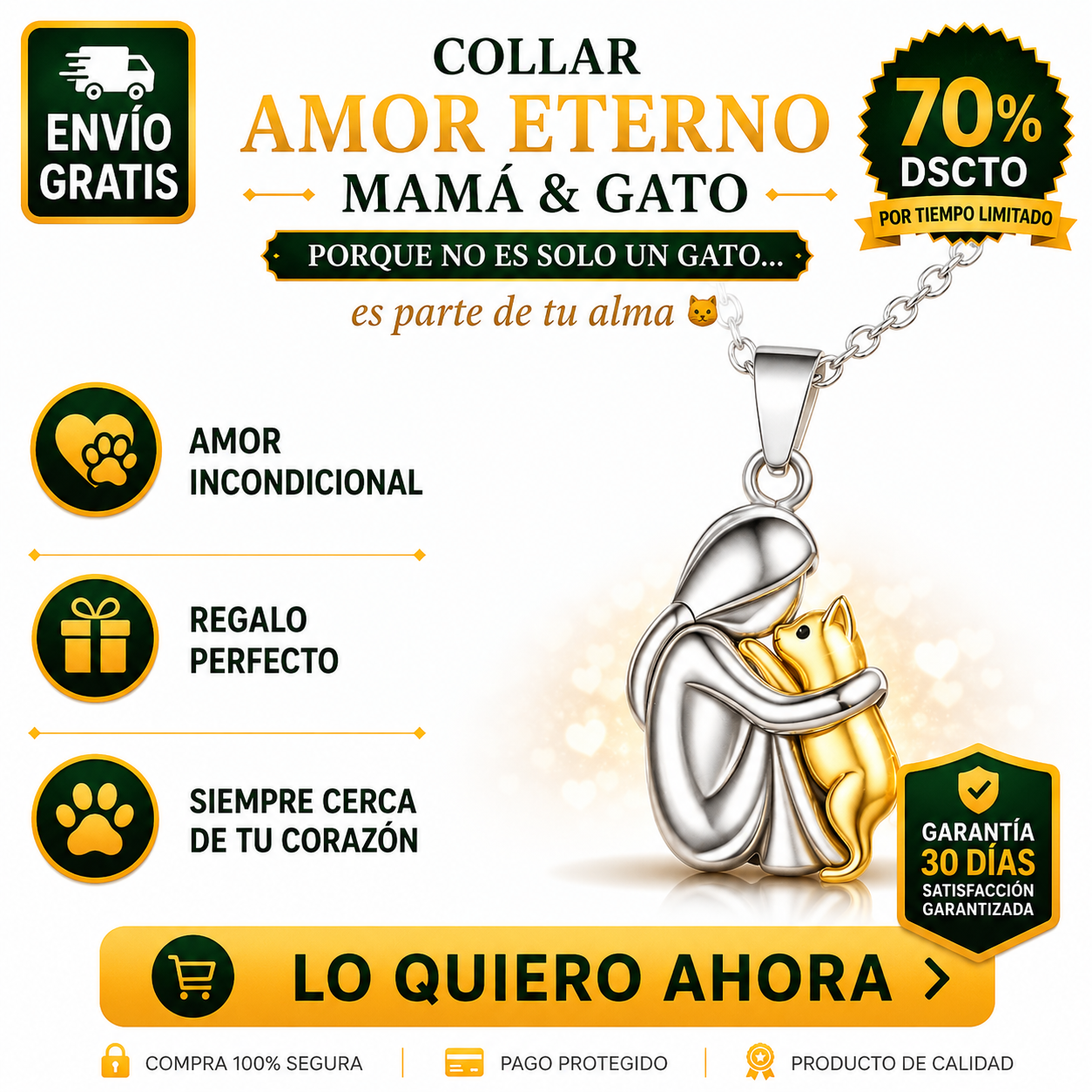Collar Amor Eterno Mamá & Gato | UPSELL