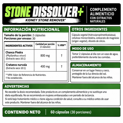 Stone Disolver | Bienestar Renal e Hidratación – 100% Natural