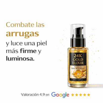 Serum Élixir Dorado 24K con Baba de Caracol