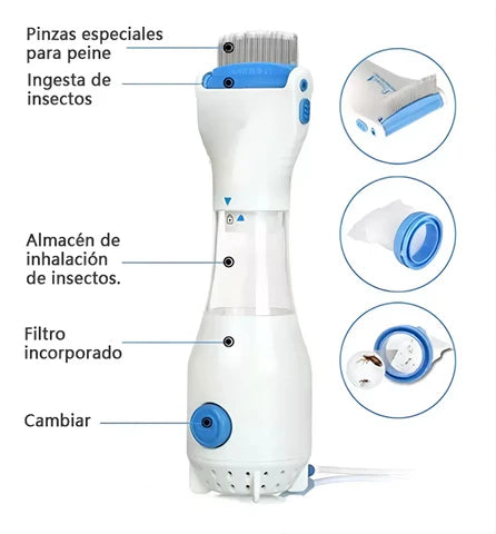 Aspiradora Saca Piojos Eléctrica + 3 Filtros de Regalo
