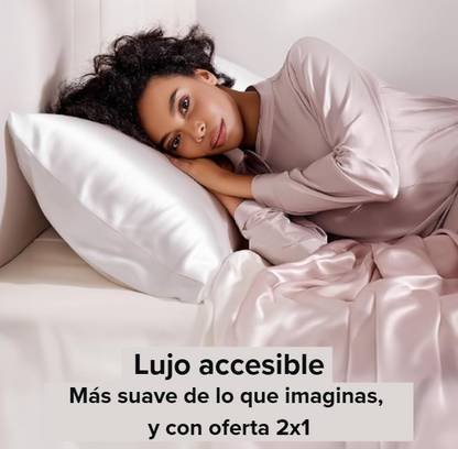 2 fundas de almohada de seda (Queen)