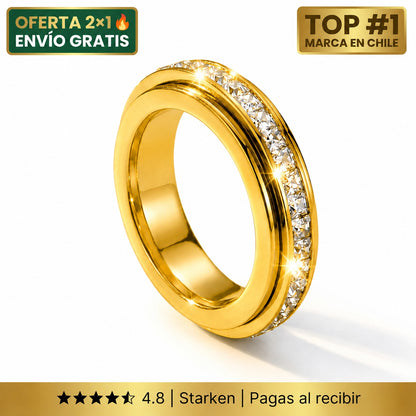 Anillo Giratorio Plata 925 – Calma la Ansiedad al Instante