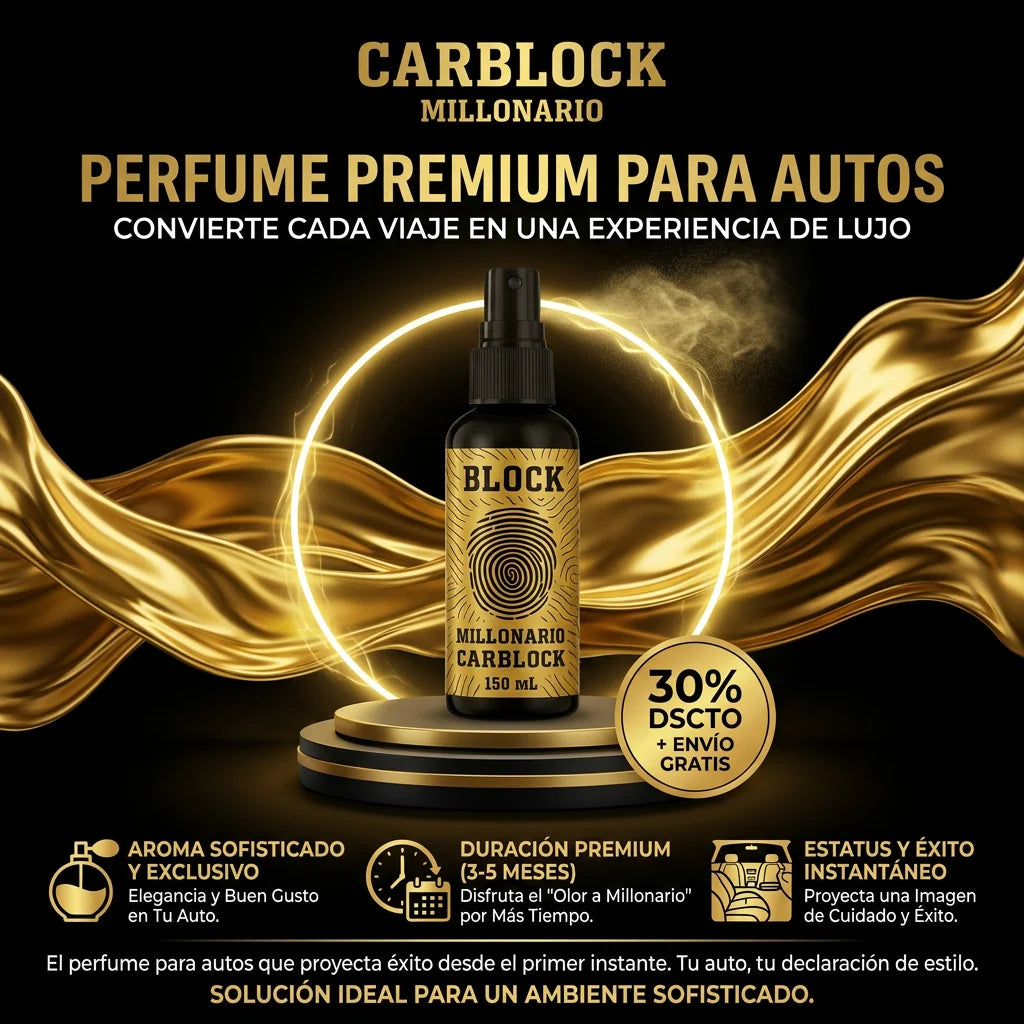 Carblock Millonario | Perfume Premium Para Autos