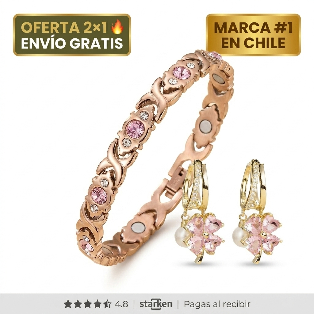 Set Drenaje Linfático | Pulsera de Cobre + Aros de Germanio Linfáticos