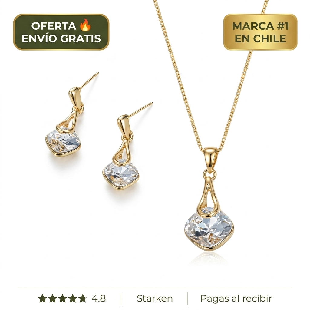 Conjunto Dorado: Collar Y Aros – Elegancia Que Se Nota