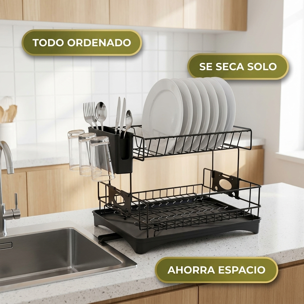 Escurridor De Loza Ergonómico – Cocina Siempre Ordenada