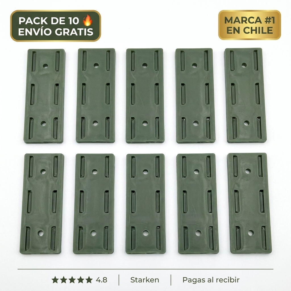 Soporte Adhesivo De Pared Pack 10 – Sin Perforaciones