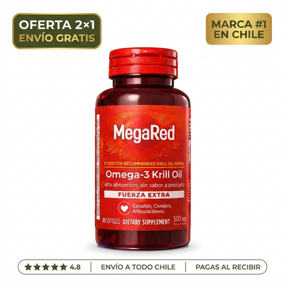 MegaRed Omega-3 Krill – Corazón, Cerebro Y Articulaciones